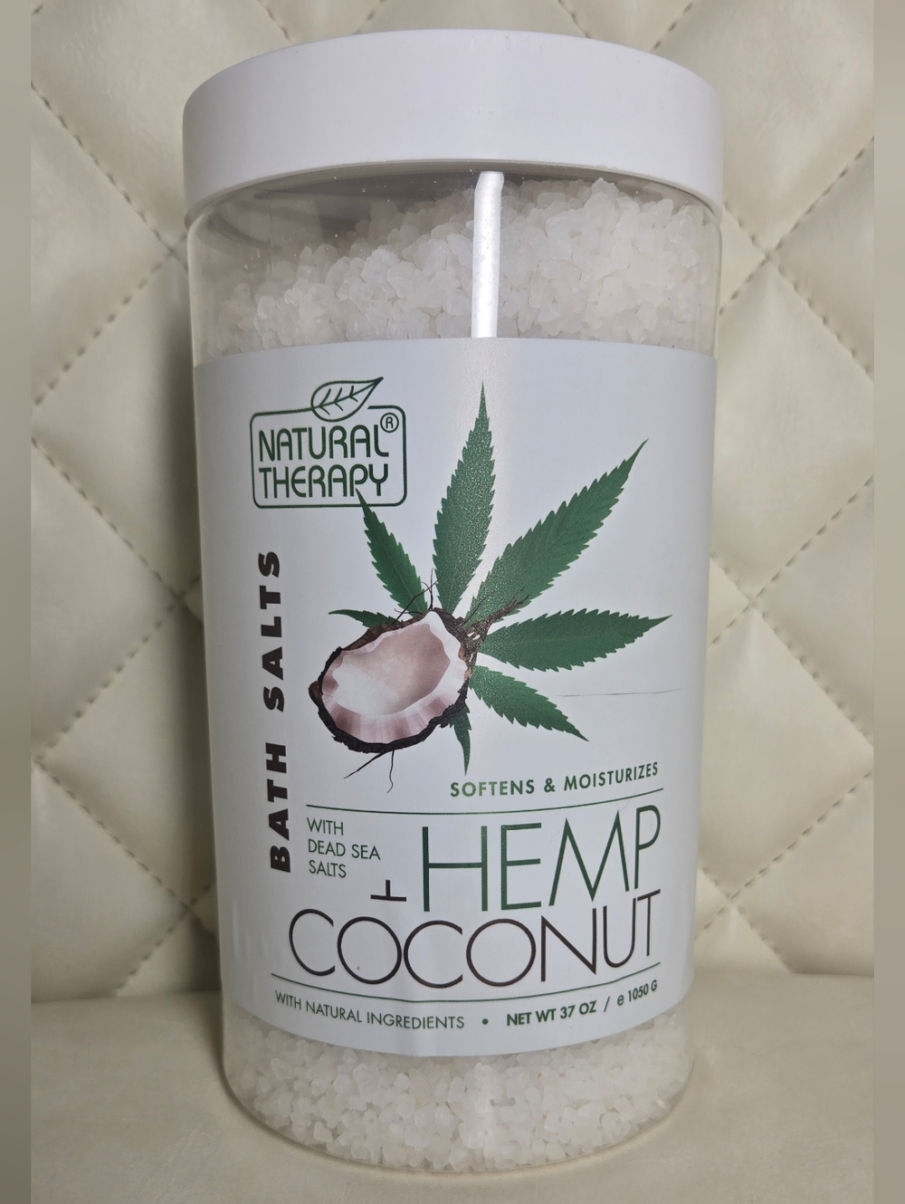 Natural Therapy Hemp & Coconut Dead Sea Bath Salts 37 oz
